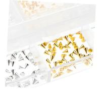 FRCOLOR 3 Boxes Punk Nail Art Charms Metal Rivet Studs Flat Back Cone Spikes DIY Nail Decoration Kits for Salon and Home Use Halloween Party