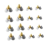 FRCOLOR 3 Boxes Punk Nail Art Metal Charms Flat Bottom Cone Spikes Rivet Studs for DIY Crafts Gothic Nail Decorations Easy to Apply Compatibility for Salon and Home Use