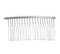 Hair Comb, 7.8cm 20 Teeth Fancy DIY Metal Wire Hair Clip Comb Bridal Wedding Veil Comb (Silver)
