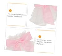 FRCOLOR 3 Pairs Detachable Lace Wrist with Bow Sleeve Decorative Arm Lace Sleeves Nail Picture Props for Enhanced Nail Art Photography Salon Wedding Photo Background Accessories