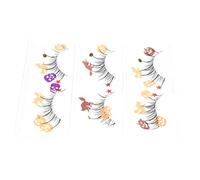 FRCOLOR 3 Pairs Halloween False Eyelashes with Shining Skull and Pumpkin Sequins Dramatic Dense Lashes for Cosplay Stage Makeup Fancy Dress Creative Exaggerated Style for Party