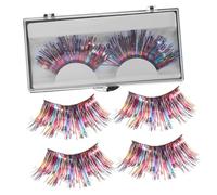 FRCOLOR 3 Pairs of Halloween Makeup Eyelashes False Lashes Curly Lady Performance Attention-grabbing Random Style