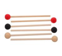 FRCOLOR 3 Pairs Wooden Drum Sticks Drum Mallets Xylophone Sticks Solid Wood Assorted Color Versatile Convenient Replacement Beginners