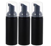 FRCOLOR 3 Pcs 50ml Plastic Foamer Pump Bottles Mini Travel Size Foaming Soap Pump Dispenser for Soap, Shampoo (Black)