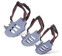 FRCOLOR 3 Pcs Adjustable Soft Dog Muzzle for Small Medium Large Dogs Breathable Basket Design to Prevent Biting Barking Chewing and Food Scavenging Weather-resistant Silicone for