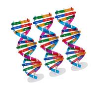 FRCOLOR 3 Pcs DIY Human Gene Dna Model Kit Double Helix Structure Educational Molecular Building for Classroom Science Experiments Genetics Learning Tool