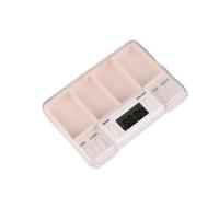 FRCOLOR 3 Pcs Elderly Medicine Reminder Sturdy Plastic Storage Case Alarm Compact Portable for Daily Medication Organization