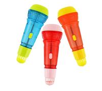 FRCOLOR 3 Pcs Microphone for Pretend Play and Party Favors Plastic Fake Microphones for Singing and Performance Props for Boys