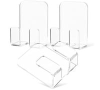 FRCOLOR 3 pcs Transparent Shower Wall Storage Holder Rack Adhesive No-drill Phone Organizer and Plug Towel Storage Hooks Bathroom Organizer for Smooth Surfaces
