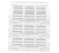 FRCOLOR 3 Sets Clear Eyeshadow Organizer Palette with Brush Slot Transparent Six Empty Makeup Box for Sample Testing and Everyday Looks Compact Storage for Creative Color Combinations