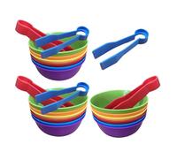 FRCOLOR 3 Sets Color Sorting Bowls and Tweezers Montessori Educational Counting and Matching Fine Motor Skills Development and Early Math Learning for Preschool Boys