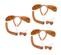 FRCOLOR 3 Sets Dog Party Costumes Hat for Dogs Tail Prop Animal Hair Accessories Set
