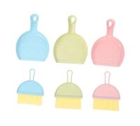 FRCOLOR 3 Sets Mini Broom and Dustpan for Hamster Cage Cleaning Small Pet Supplies for Rabbits Guinea Pigs Cats with Flat Slope Dustpan Mouth and Hanging Storage Convenient Mini Cleaning