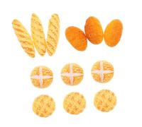 FRCOLOR 3 Sets Resin Miniature Bread Set for Dollhouse Kitchen Decor Multipacks with Each Tiny Bread Display Decoration for Creative Role Playing and Diverse Dollhouse Food Scenes