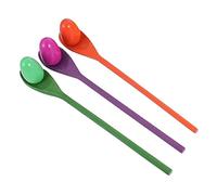 FRCOLOR 3 Sets Wooden Egg Balancing Game Training Sensory Outdoor Lawn Games Random Color for Birthday Party Fun Random Color