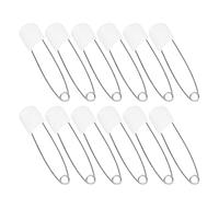 FRCOLOR 30 Pcs Large Diaper Safety Pins White Cloth Nappy Pins with Secure Lock for Cloth Diapers and Accessories