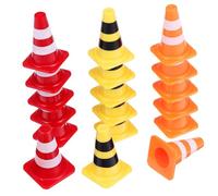 FRCOLOR 30 Pcs Mini Traffic Cones with Bright Yellow Colors for Early Education Safe Small Road Sign and Smooth Surface Traffic Cones for Learning and Play