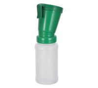 FRCOLOR 300ml Non Return Teat Dip Cup with Brush for Cow and Sheep Nipple Cleaning, Green Plastic and Silicone Material, Designed for Daily Milking Routines and Professional Dairy