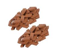 FRCOLOR 300pcs Scale Miniature Bricks for Dollhouse Garden Landscaping Realistic Tiny Building Blocks for DIY Model Construction Office Supplies Authentic Mini Props for Creative Scenes
