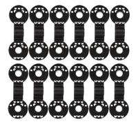 FRCOLOR 30pcs Black Non Slip Sunshade Clamp Clips for Shade Cloth and Shade Netting, Plastic Round Agricultural Net Clips, Easy to Attach and Detach, for Building Fixtures and Shelters