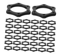 FRCOLOR 30pcs Black Rubber Microphone Protection Rings Hexagonal Roll Fall Shockproof Sleeves for Handheld Mics Suitable for Ktv Studio and Live Performances