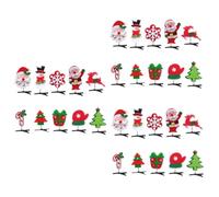 FRCOLOR 30pcs Christmas Hair Clips Boys and Girls Girls Hair Accessories Barrettes for Christmas Season Random Style