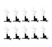 FRCOLOR 30pcs Flashing Reindeer Antler Christmas Hair Clip Led Hair Barrettes Boys and Girls Adults Batteries Included