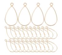 FRCOLOR 30pcs Golden Alloy Open Bezel Pendants for Resin Jewelry Making Creative Shape Jewelry Holder Bezels Decorative and Practical