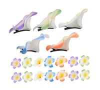 FRCOLOR 30pcs Hawaiian Plumeria Flower Hair Clips Artificial Tropical Hairpins for Women Beach Party Pool Everyday Styling with Strong Hold and Lightweight Comfort