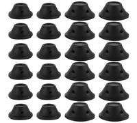 FRCOLOR 30pcs Heatless Silicone Hair Curlers for Safe Styling with Versatile Sizing Options, Compact Mushroom Shaped Rollers in Black for Daily Use and Trips, No Damage Hair Curlers