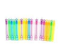 FRCOLOR 30pcs Mini Bubble Wands Star Shape Colored Empty Bubble Tubes Safe Premium Plastic Party Favors for Boys Celebration and Outdoor Activities