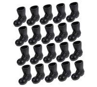 FRCOLOR 30Pcs Miniature Santa Claus Boots Christmas Decoration Ornaments for Dollhouse Accessories Wear Pe Material Charming Detailed Craftsmanship for Mini House Kitchen and Holiday Decor