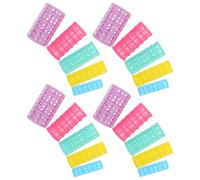 FRCOLOR 30pcs Plastic Hair Curlers Set with Snap Lock Heatless Self-grip Rollers for Long Medium Short Hair Lightweight Travel-friendly Perm Rods for Overnight Styling and DIY Curling