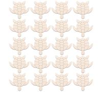 FRCOLOR 30pcs Wooden Turtle Model Multipurpose Decor Paintable Natural Wood Slices Ocean Theme Appeal Hanging Sea Turtle Decor for Bedrooms and Personalizing Presents