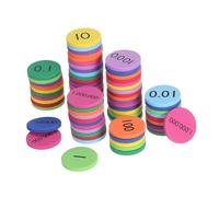 FRCOLOR 320Pcs Colored Place Value Disks Kit for Educational Math Counting Smooth Round EVA Discs for Early Learning Home and Kindergarten Math Games Stimulates Logical Thinking and