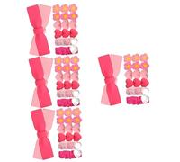 FRCOLOR 32pcs Girls Hair Bows for Thick Hair Pink Clips Sectioning Clips Cartoon Princess Costumes Accessory