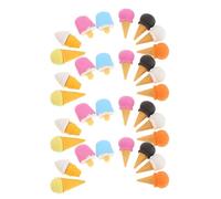 FRCOLOR 32PCS Ice Cream Erasers for Cute Food-Shaped Puzzle Rubber Erasers and Safe School Supplies Smooth Erasing Classroom Rewards Party Favors Creative Drawing Tools