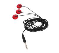 FRCOLOR 35mm Jack Acoustic Guitar Pickup, Self-adhesive Three-piece Piezo Transducer, Red Mini Electric Pickup for Folk Guitar Practice and Stage Performance