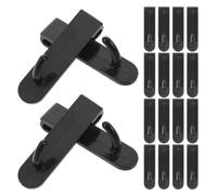 FRCOLOR 35pcs Black Plastic Wall Grid Display Hooks Smooth Burrfree Surface, Sturdy and Effortless Adjustable Merchandising Wall Hooks for Kitchen Utensils and Accessories, for Craft Fairs
