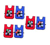 FRCOLOR 36 pcs Sticky Ball Vest with Soft Balls Adhesive Target Game Props for Outdoor Play Cloth and Sponge Material Enhances Motor and Social Skills for Boys Random Color