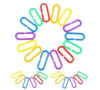 FRCOLOR 360pcs Rainbow C-clips Chain Links Linking Toys for Toddlers Early Learning Colorful Plastic Baby Pull up Rings Educational Development Bird Cage Accessories