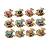 FRCOLOR 36pcs Hair Bow Clip for Women Crystal Pin Diy Barrettes Diamond Hair Pins for Wedding Party Prom Birthday Bridal Headwear Random Style
