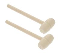 FRCOLOR 36pcs Wooden Mini Mallet Hammer for Ages Natural Hand Training for Muscle Development and Parent Interactive Play