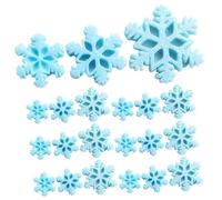 FRCOLOR 36pcs Xmas Snowflake Resin Snowflake Decorative Christmas Themed Decors for DIY Craft Handicraft Material