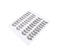 FRCOLOR 3D Natural Look False Eyelashes 20 Pairs Makeup Lashes for Girls Realistic Faux Lashes Set for Everyday Wear