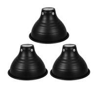 FRCOLOR 3pcs 5.5-inch Metal Lamp Shades with White Interior Coating, Basking Lamp Covers for Terrarium Heating Light Bulbs, Pet Cage Heating Light Reflectors