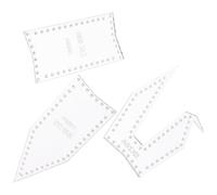 FRCOLOR 3pcs Acrylic Keychain Patterns Template Stencils for DIY Leathercraft, Easy to Use and Reusable Craft Stencils in Classic Crane Shape, Suitable for Keychain Making and Beginners