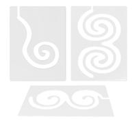 FRCOLOR 3pcs Acrylic Quilting Template Swirl Templates for Quilting Sewing Patchwork Craft Tool