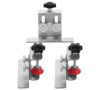 FRCOLOR 3pcs Adjustable Cabinet Door Installation Tool for Cabinet Doors Multifunctional Practical Stainless Steel Jig for Woodworking and Tables Silver Alignment Mount Tool