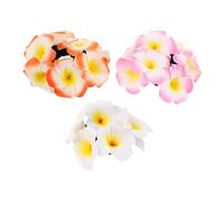 FRCOLOR 3pcs Artificial Flower Hair Tie Floral Hair Accessories High-elastic Ties for Women Elastic Ponytail Holders for Travel Beach Hawaiian Party Wedding